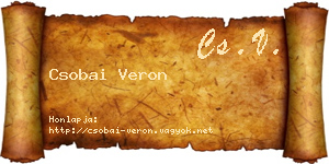 Csobai Veron névjegykártya